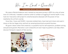 Load image into Gallery viewer, Large half mandala macrame pdf wall hanging pattern AND video tutorial. Advanced pattern.