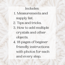 Load image into Gallery viewer, How to macrame wrap crystal charms and keychains PDF pattern. Step by step beginner tutorial.