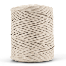 Load image into Gallery viewer, Soft Cotton Cord Zero Waste 4mm Single Strand - Oat Color
