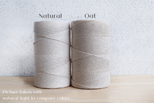 Load image into Gallery viewer, Soft Cotton Cord Zero Waste 4mm Single Strand - Natural Color