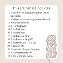 Load image into Gallery viewer, Macrame starter kit supply box