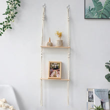 Load image into Gallery viewer, DecorBites™ Boho Macrame Wall Shelf for Home Decor