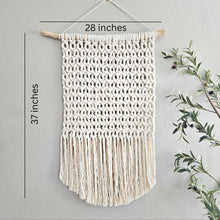 Load image into Gallery viewer, Macrame wall hanging. 100% cotton. Handmade home decor wall art.
