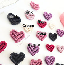 Load image into Gallery viewer, Macrame heart MAGNETS. Strong valentines day magnets. Handmade valentines gifts.