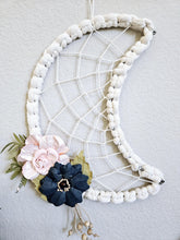 Load image into Gallery viewer, Clearance macrame leaf wall hanging or table decor. Boho bedroom and living room home decor. customizable elegant and romantic decor
