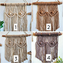 Load image into Gallery viewer, Clearance macrame breast wall hangings. Boho bedroom and living room home decor. feminist decor.