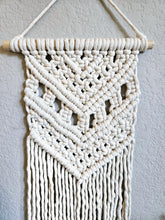 Load image into Gallery viewer, Clearance macrame wall hanging. Boho bedroom and living room home decor. customizable elegant and romantic home decor and art.