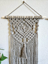 Load image into Gallery viewer, Clearance macrame wall hanging. Boho bedroom and living room home decor. Elegant and romantic home decor and art.