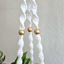 Load image into Gallery viewer, Macrame plant hangers. HANDMADE! Ready to ship. 100% cotton. boho style home decor. bohemian houseplant holder. plant lover gift