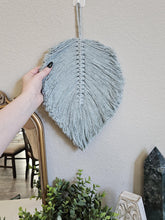 Load image into Gallery viewer, Clearance macrame leaf wall hanging or table decor. Boho bedroom and living room home decor. customizable elegant and romantic decor