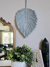 Load image into Gallery viewer, Clearance macrame leaf wall hanging or table decor. Boho bedroom and living room home decor. customizable elegant and romantic decor