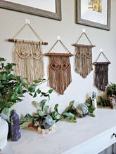 Load image into Gallery viewer, Clearance macrame breast wall hangings. Boho bedroom and living room home decor. feminist decor.