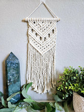 Load image into Gallery viewer, Clearance macrame wall hanging. Boho bedroom and living room home decor. customizable elegant and romantic home decor and art.