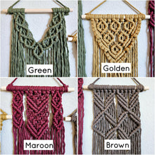 Load image into Gallery viewer, Clearance macrame wall hangings. Boho bedroom and living room home decor. Handmade luxurious wall hangings,
