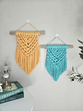 Load image into Gallery viewer, Handmade Macrame Wall Hanging: Boho Home Decor 13in × 16in.
