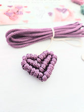 Load image into Gallery viewer, Macrame heart magnet DIY craft kit. Valentines day craft decor.