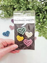 Load image into Gallery viewer, macrame heart refrigerator magnets
