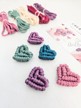 Load image into Gallery viewer, Macrame heart magnet DIY craft kit. Valentines day craft decor.