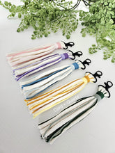 Load image into Gallery viewer, boho rainbow macrame keychains
