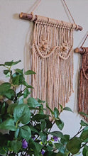 Load and play video in Gallery viewer, Clearance macrame breast wall hangings. Boho bedroom and living room home decor. feminist decor.