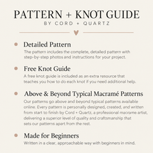 Load image into Gallery viewer, Beginner macrame wall hanging pattern 'Luna'. PDF pattern digital download.