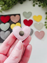 Load image into Gallery viewer, Handmade sewn heart MAGNETS. Set of 6.