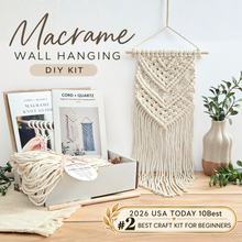 Load image into Gallery viewer, Macrame wall hanging kit "May". Beginner DIY craft kit