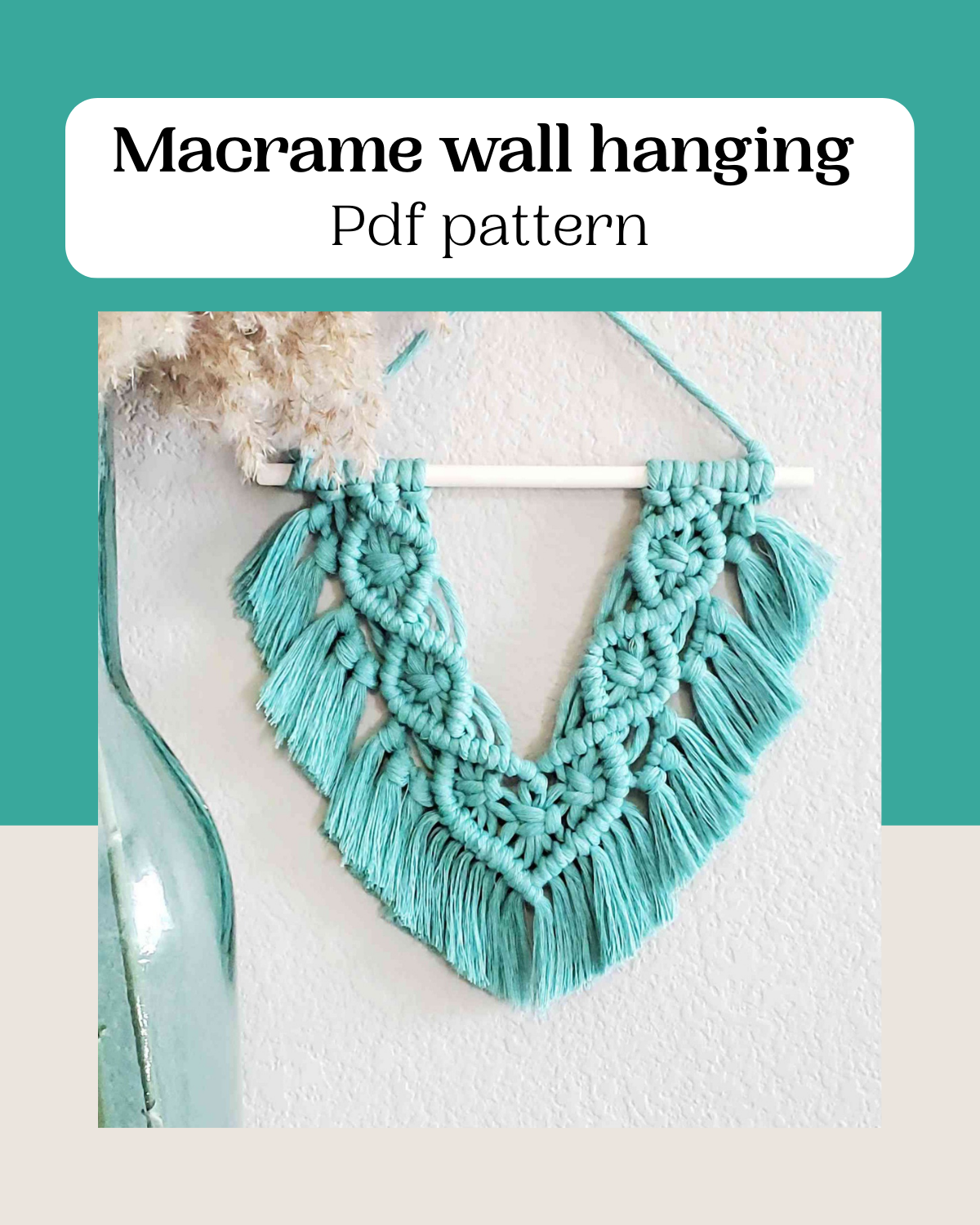 Macrame wall hanging pdf pattern – Cord + Quartz
