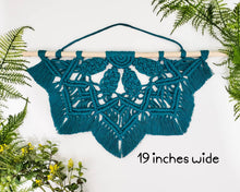 Load image into Gallery viewer, Macrame half mandala wall hanging. Handmade 100% cotton.