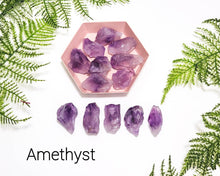 Load image into Gallery viewer, Raw genuine 1-1.5 inch crystals for your macrame. Macrame supplies