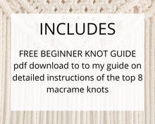 Load image into Gallery viewer, Beginner macrame wall hanging pdf pattern. macrame patterns. macrame tutorials, diy macrame. boho home and wall decor diy.