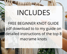 Load image into Gallery viewer, Macrame wall hanging pdf pattern, step by step guide, macrame tutorial, valentines day heart craft, diy macrame