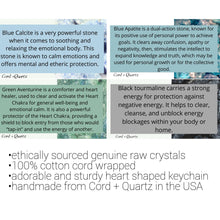 Load image into Gallery viewer, Raw crystal macrame wrapped keychains