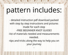 Load image into Gallery viewer, beginner macrame wall hanging pdf pattern. macrame patterns. macrame tutorials, diy macrame. boho home decor diy.
