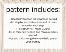 Load image into Gallery viewer, Beginner macrame wall hanging pdf pattern. macrame patterns. macrame tutorials, diy macrame. boho home and wall decor diy.