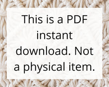 Load image into Gallery viewer, Beginner macrame plant hanger PDF pattern for beginners. digital download