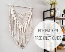 Load image into Gallery viewer, Macrame wall hanging PDF pattern.