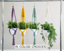 Load image into Gallery viewer, Handmade Macrame plant hangers Diamond style. Made to order.