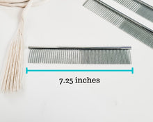 Load image into Gallery viewer, Stainless steel macrame combs. Duel sided fringe and tassels comb. durable macrame supplies.