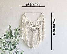 Load image into Gallery viewer, Macrame wall hanging. Boho style wall decor. Mandala wall art. Semi circle half mandala macrame. Bohemian home wall decor