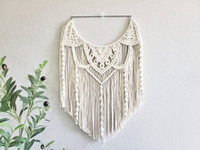 Load image into Gallery viewer, Macrame wall hanging. Boho style wall decor. Mandala wall art. Semi circle half mandala macrame. Bohemian home wall decor