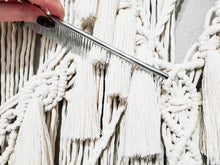 Load image into Gallery viewer, Stainless steel macrame combs. Duel sided fringe and tassels comb. durable macrame supplies.