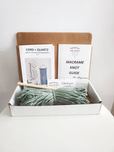 Load image into Gallery viewer, Beginner macrame wall hanging kit. Craft kits for adults and kids. Bohemian home and wall decor diy kit