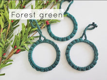 Load image into Gallery viewer, DIY Christmas ornament kit. Macrame christmas ornament set. Christmas craft kits for adults and kids. Boho ornament. Christmas home decor