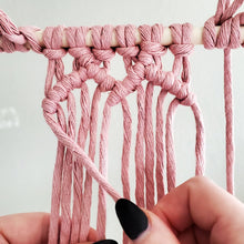 Load image into Gallery viewer, Macrame wall hanging pdf pattern, step by step guide, macrame tutorial, valentines day heart craft, diy macrame