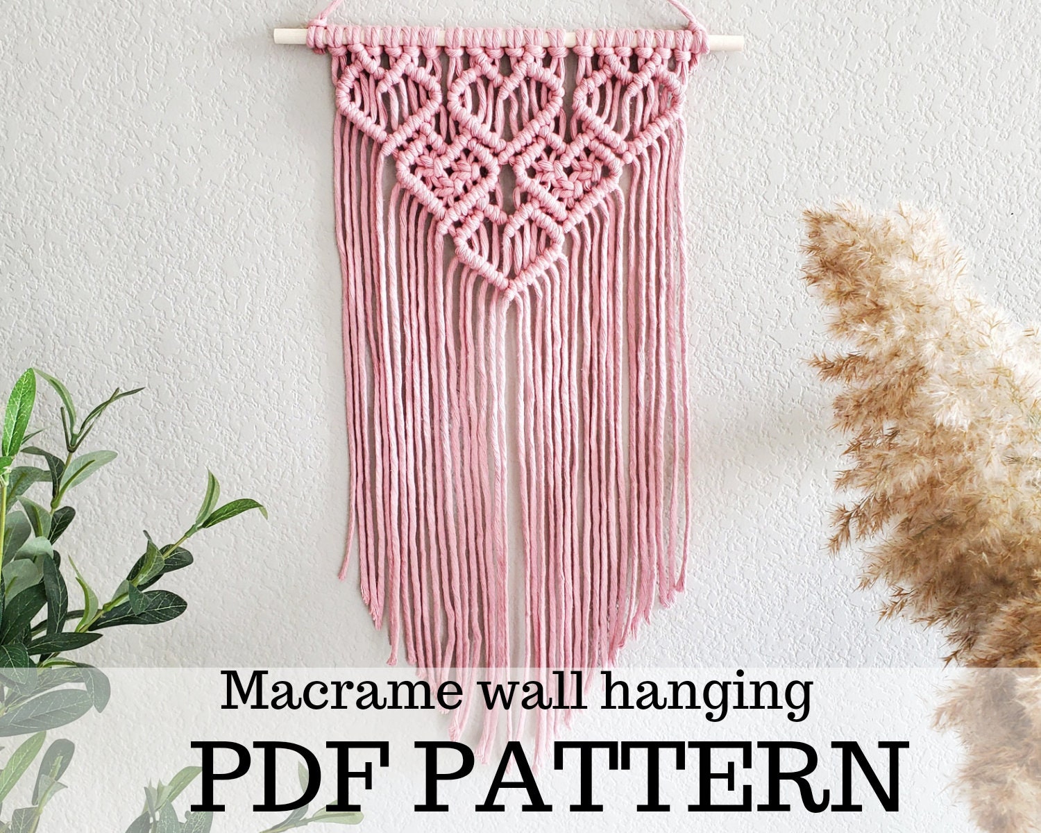 Modern Macrame Pattern PDF Beginner Macrame Wall Hanging Tutorial
