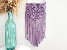 Load image into Gallery viewer, Macrame wall hanging pdf pattern, step by step guide, macrame tutorial, valentines day heart craft, diy macrame
