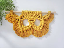 Load image into Gallery viewer, Macrame wall hanging. Macrame flower mandala. Boho nursery decor. Bohemian wall decor. Entryway wall hanging. Flower lovers gift. For her