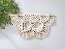 Load image into Gallery viewer, Macrame wall hanging. Macrame flower mandala. Boho nursery decor. Bohemian wall decor. Entryway wall hanging. Flower lovers gift. For her