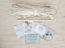 Load image into Gallery viewer, Beginner macrame plant hanger kit. Craft kits for adults and kids. Bohemian home and wall decor diy kit.